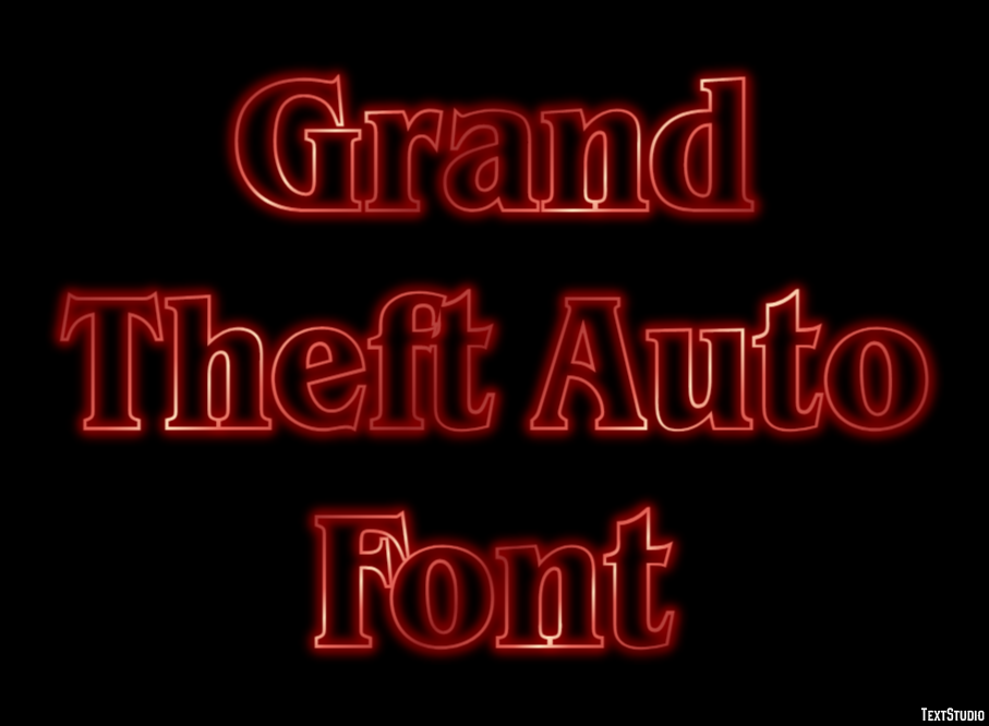 Grand Theft Auto Font Efeito de texto