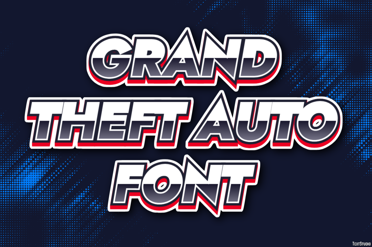 Grand Theft Auto Font Efeito de texto