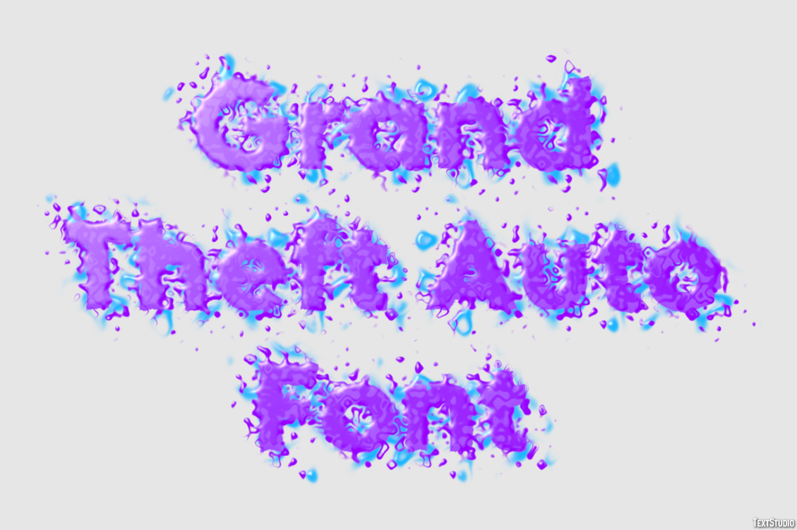 Grand Theft Auto Font Efeito de texto
