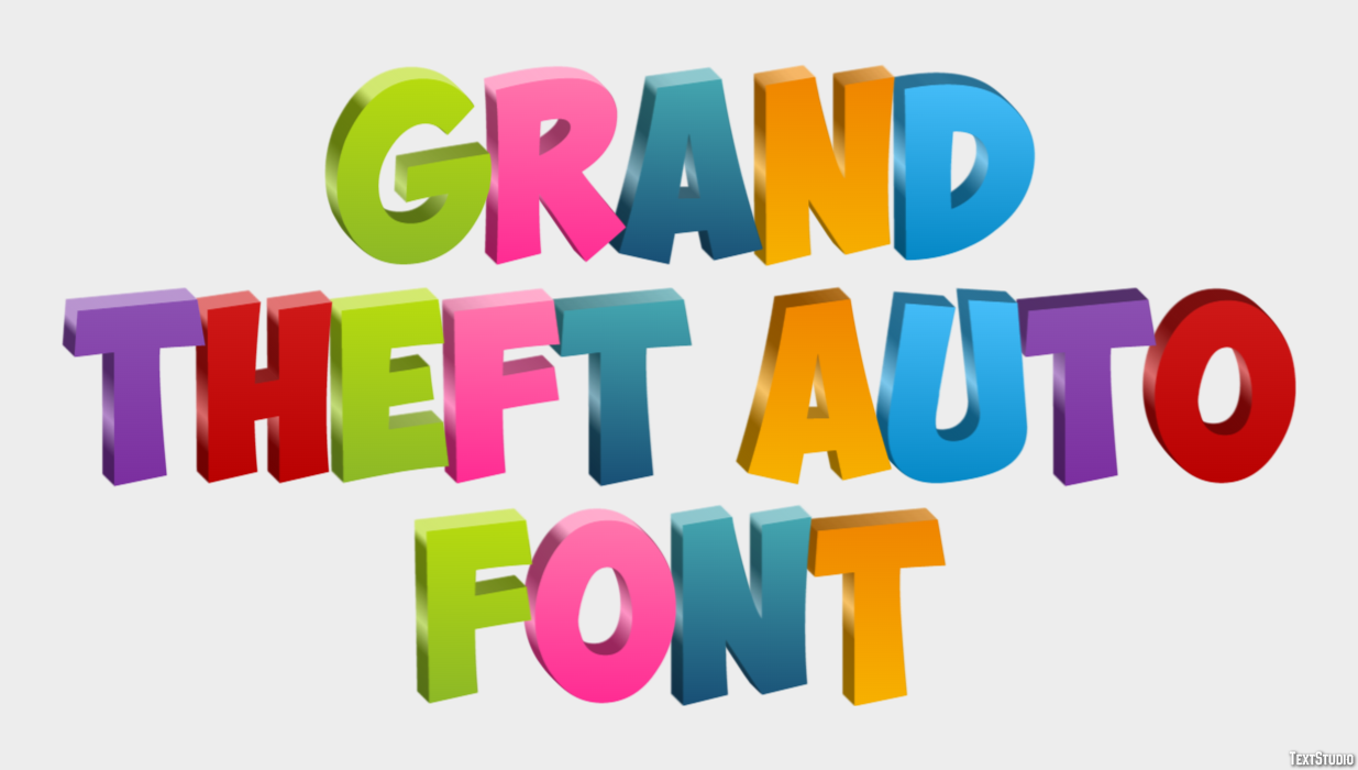 Grand Theft Auto Font Efeito de texto