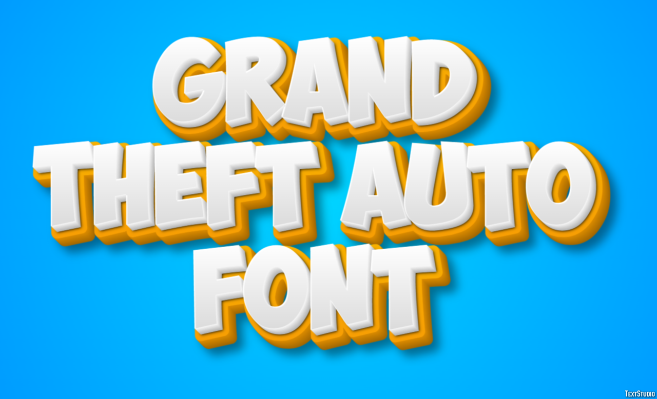 Grand Theft Auto Font Efeito de texto