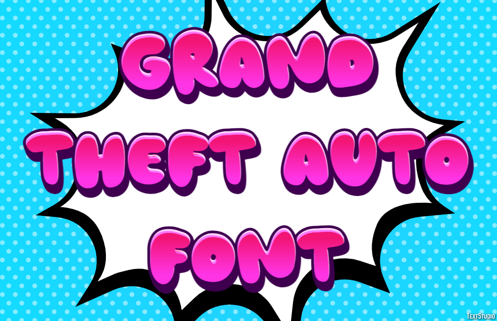 Grand Theft Auto Font Efeito de texto