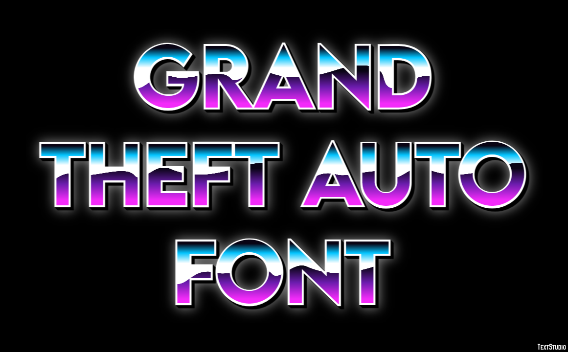 Grand Theft Auto Font Efeito de texto