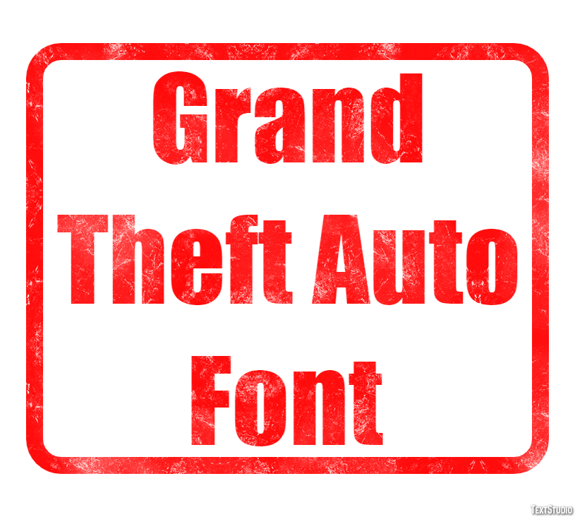 Grand Theft Auto Font Efeito de texto