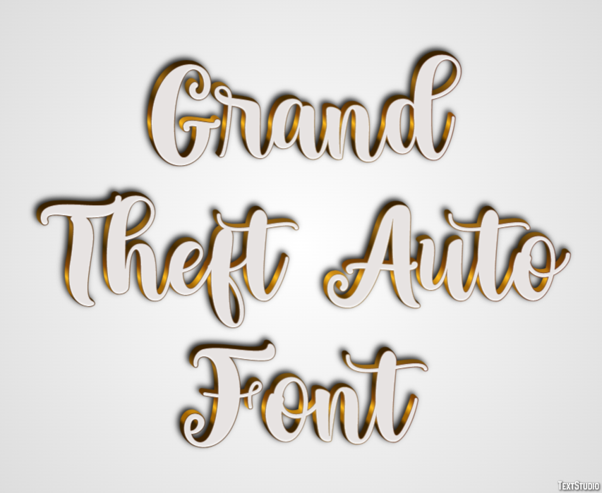Grand Theft Auto Font Efeito de texto