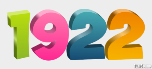 1922 Effetto testo