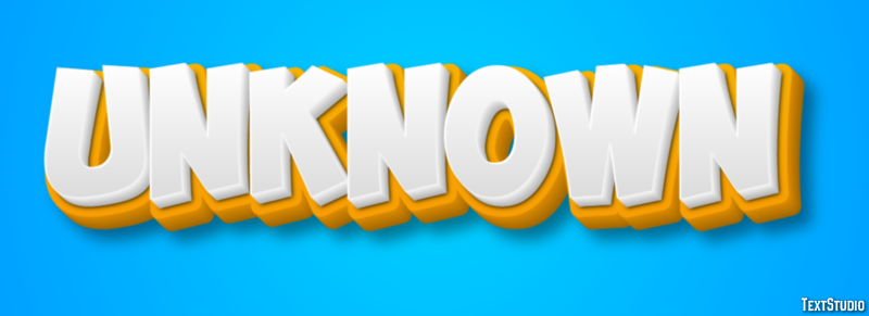 Unknown Text Effect