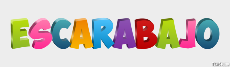 Escarabajo Efecto de Texto