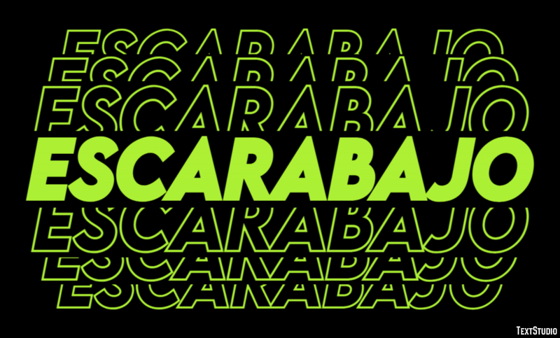 Escarabajo Efecto de texto