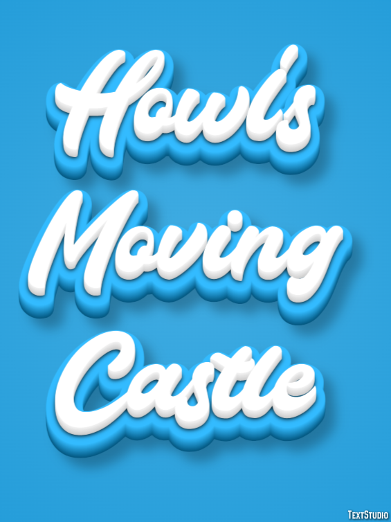 Howl's Moving Castle Text Effect