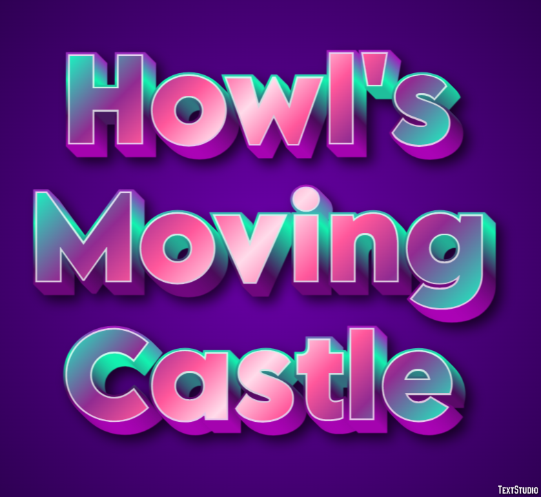 Howl's Moving Castle Text Effect