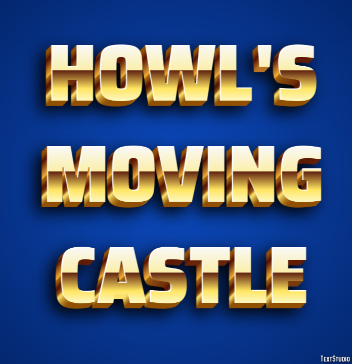 Howl's Moving Castle Text Effect
