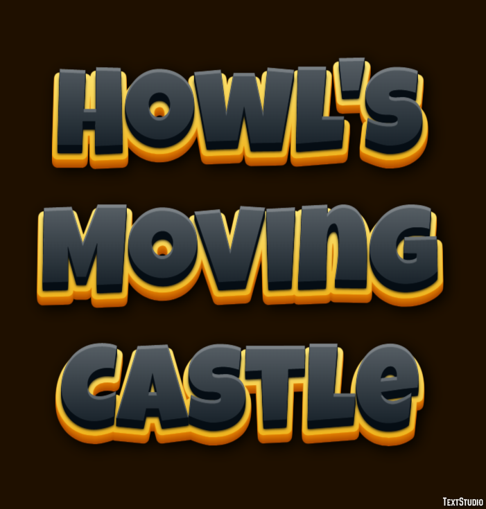 Howl's Moving Castle Text Effect