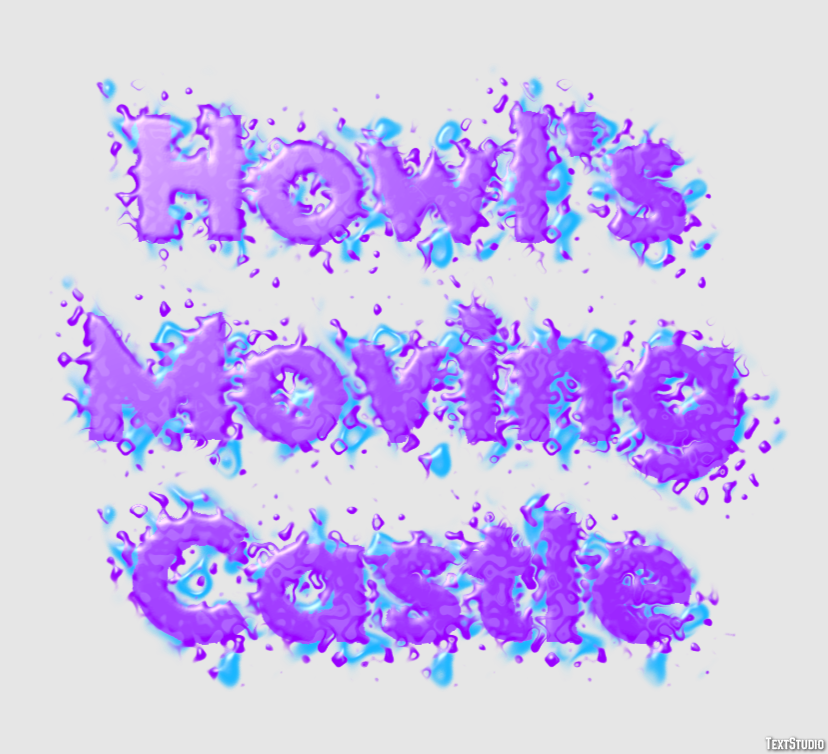 Howl's Moving Castle Efecto de Texto