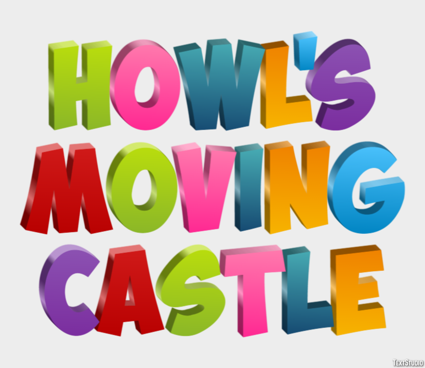 Howl's Moving Castle Text Effect