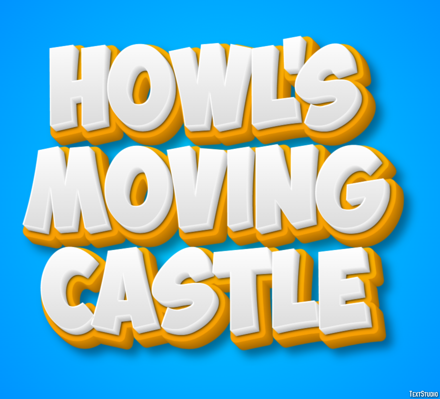 Howl's Moving Castle Text Effect