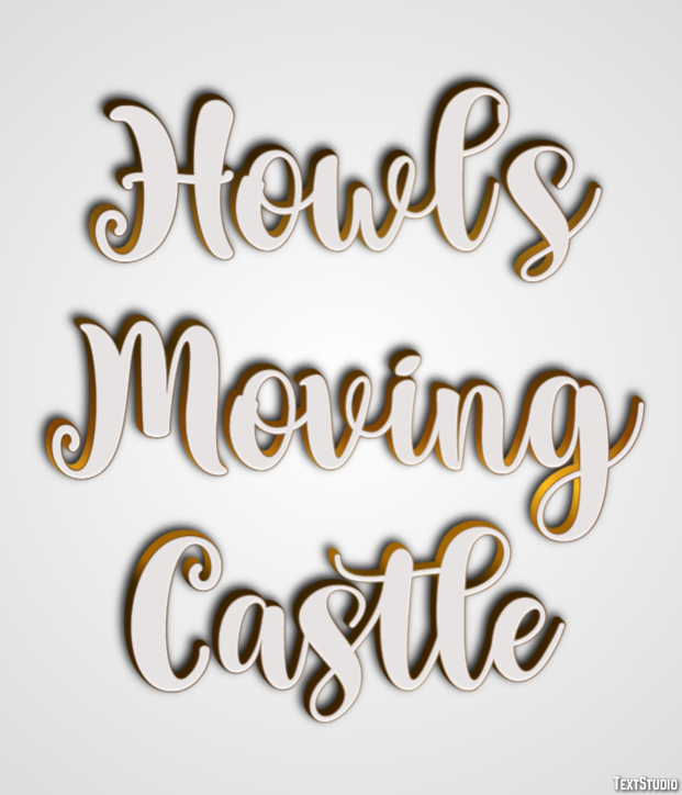 Howl's Moving Castle Text Effect