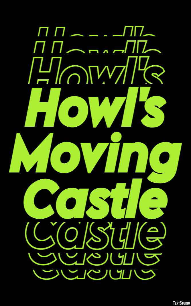 Howl's Moving Castle Text Effect