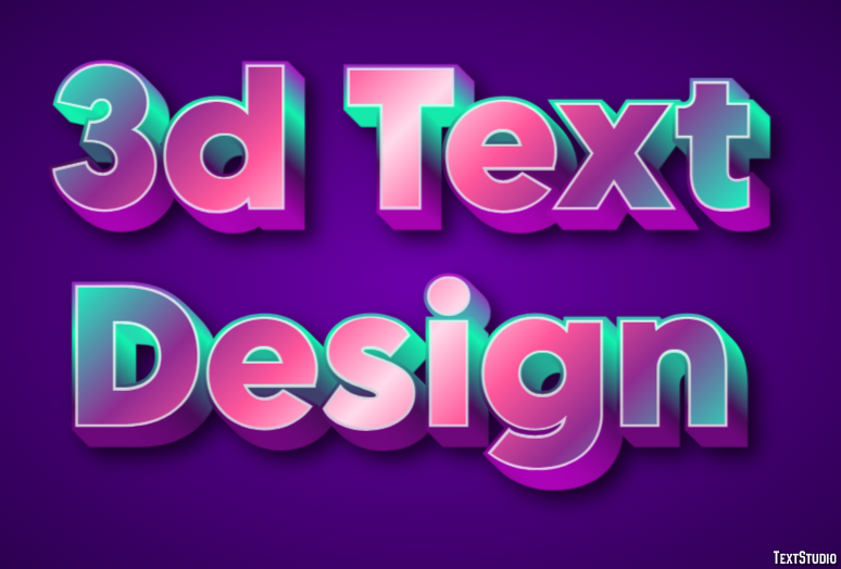 3d Text Design Efecto de Texto