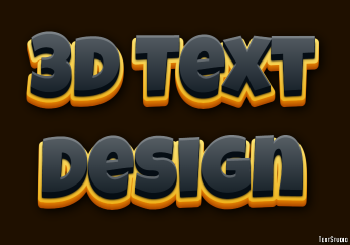 3d Text Design Text Effect