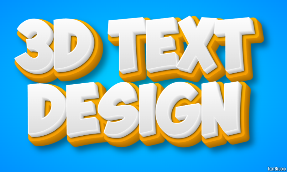 3d Text Design Text Effect