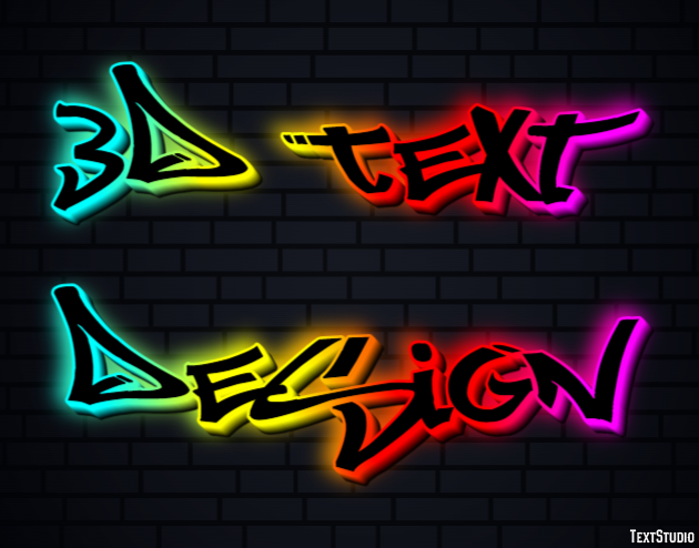 3d Text Design Efecto de Texto