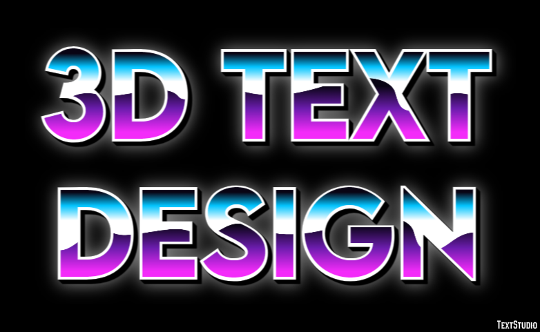 3d Text Design Text Effect