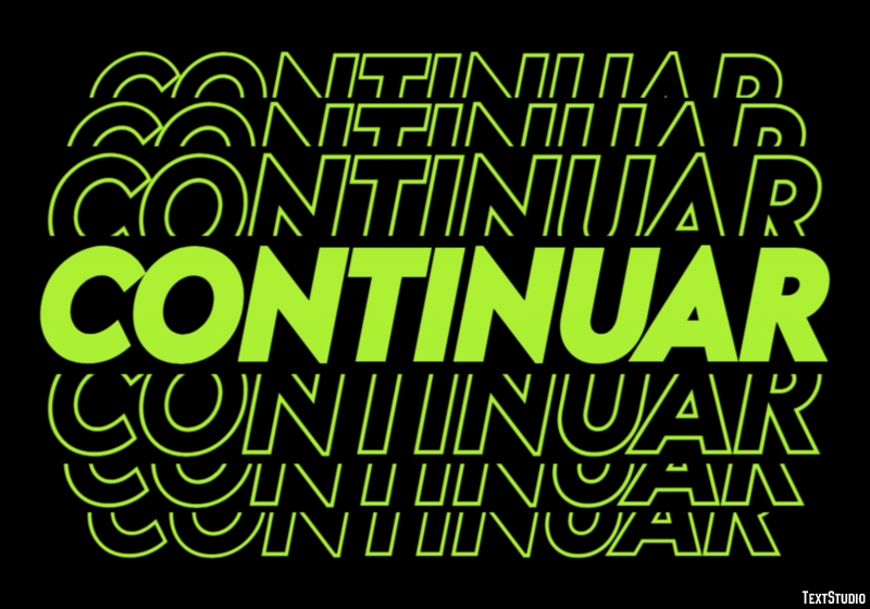 Continuar Text effect
