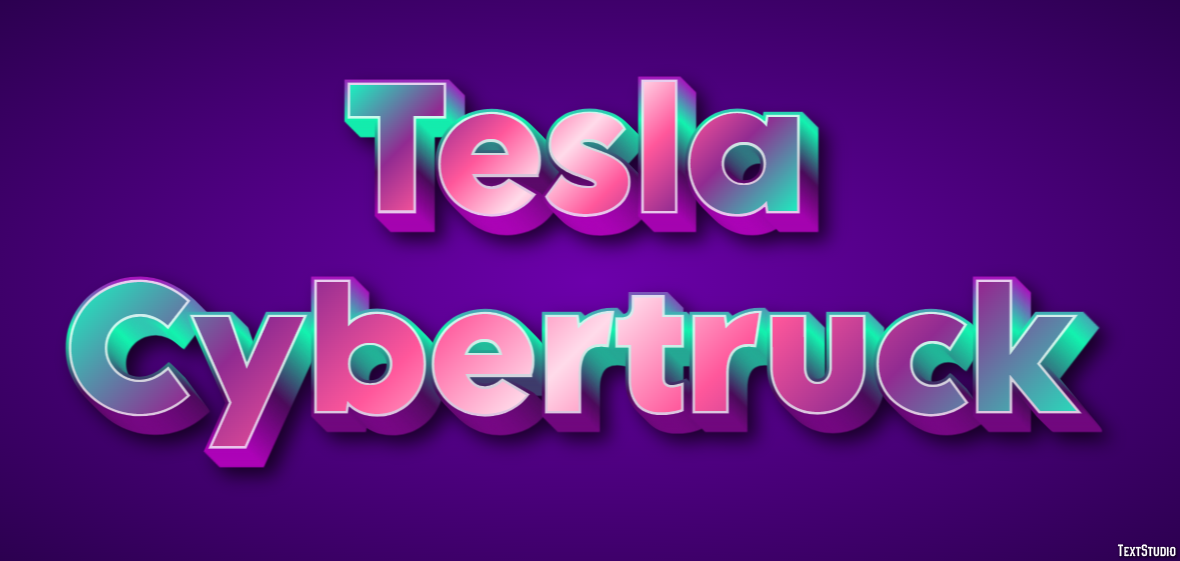 Tesla Cybertruck Efeito de texto