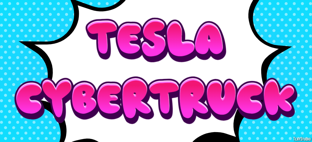 Tesla Cybertruck Efecto de texto