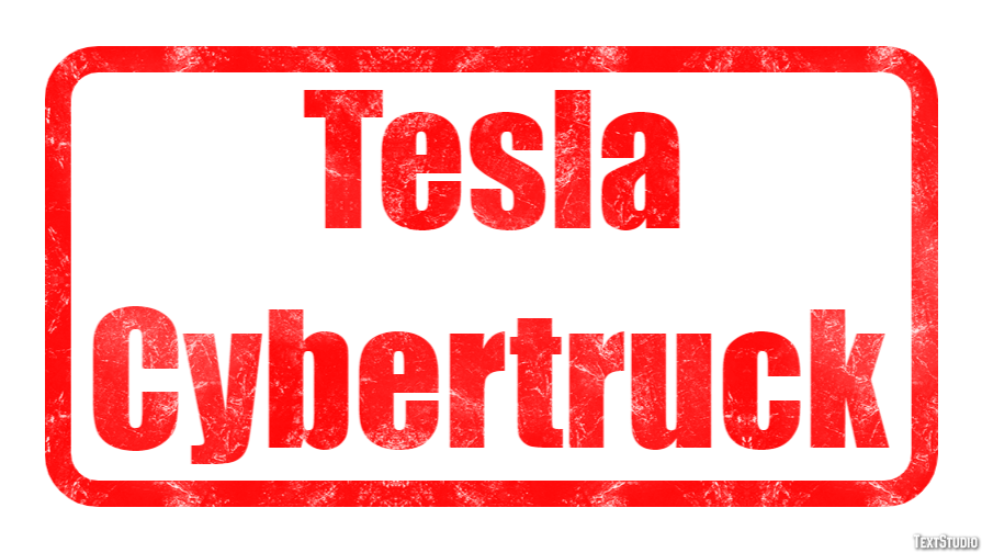 Tesla Cybertruck Efecto de texto