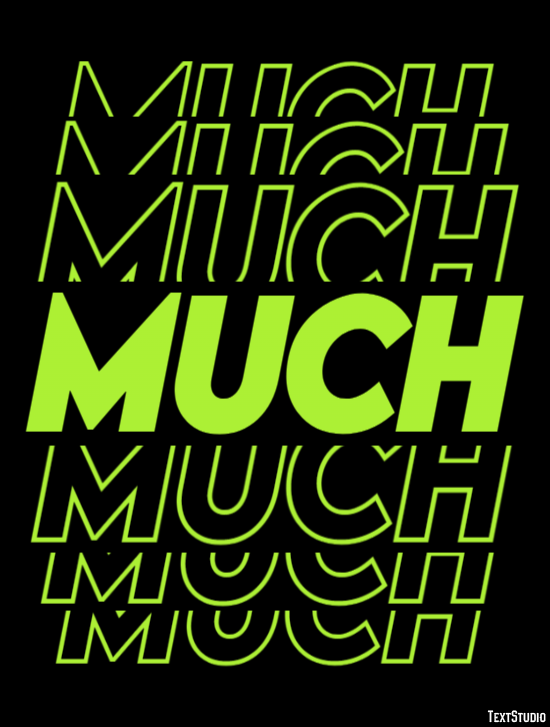 Much Эффект текста