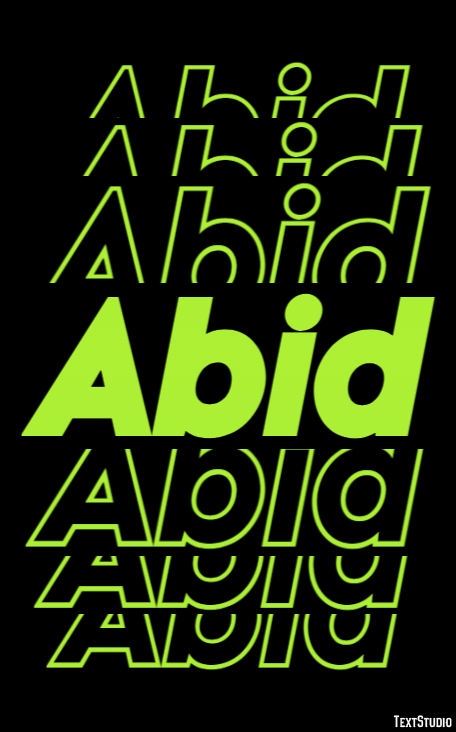 Abid Effetto testo