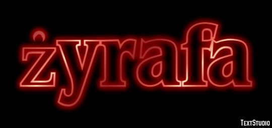 żyrafa Efecto de texto
