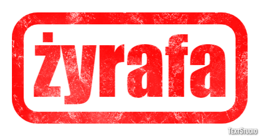 żyrafa Efecto de texto