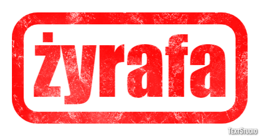 żyrafa Efecto de Texto