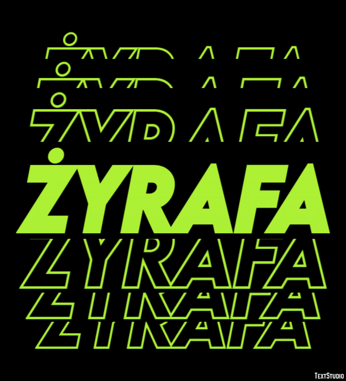 żyrafa Efecto de texto