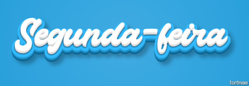 Segunda-feira Efeito de texto