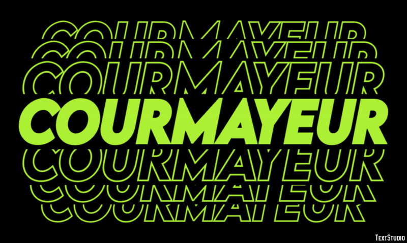 Courmayeur Efekt tekstowy