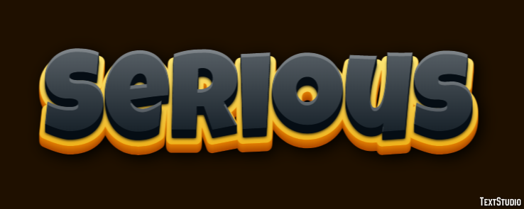 Serious Text Effect