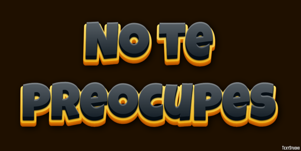 No te preocupes Efecto de texto