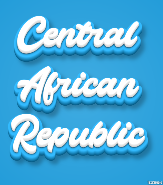 Central African Republic Text effect