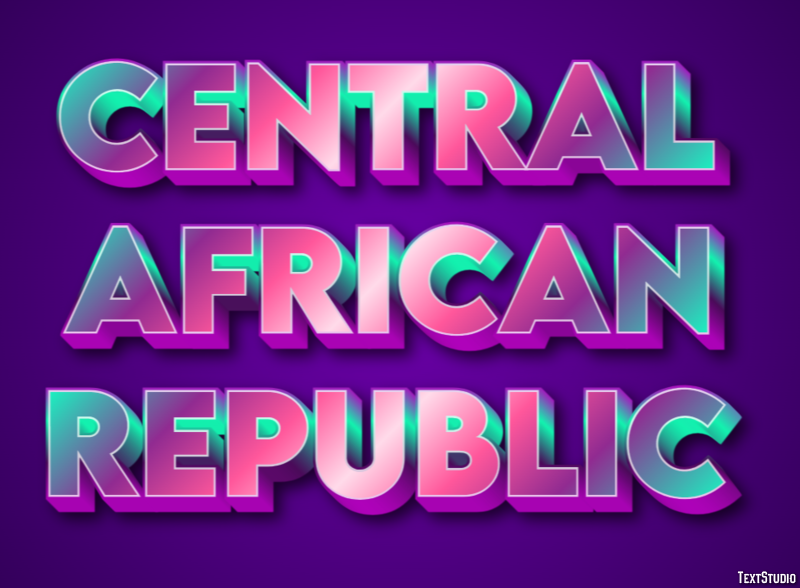 Central African Republic Text effect