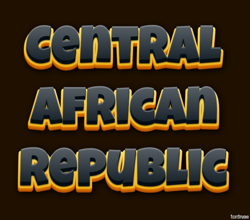 Central African Republic Text effect