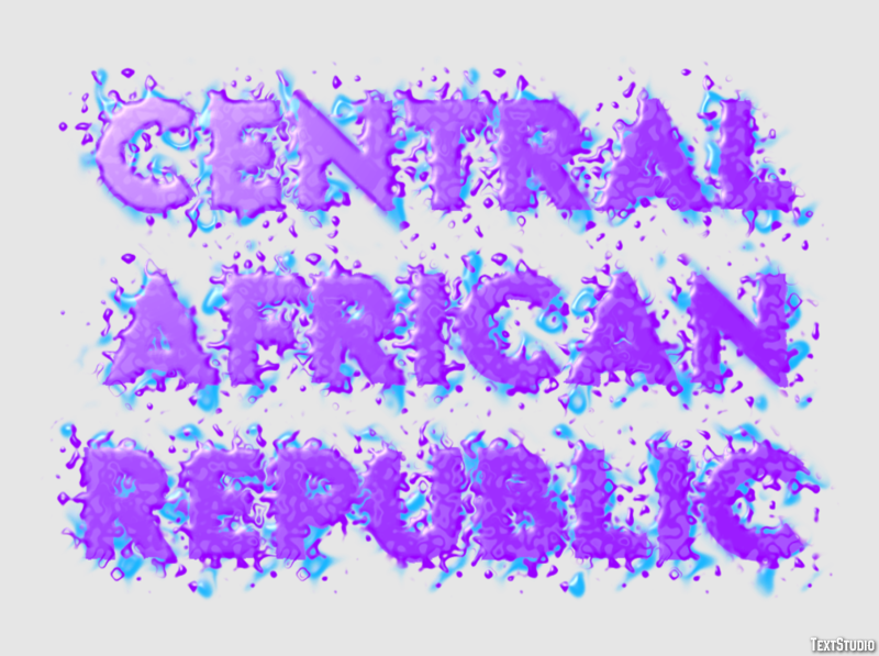 Central African Republic Text effect