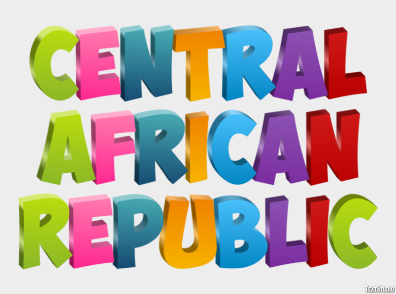 Central African Republic Text effect