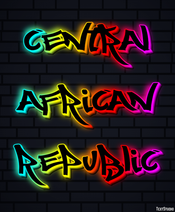 Central African Republic Text effect