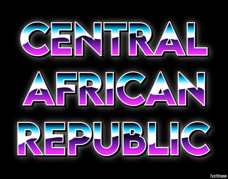 Central African Republic Text effect