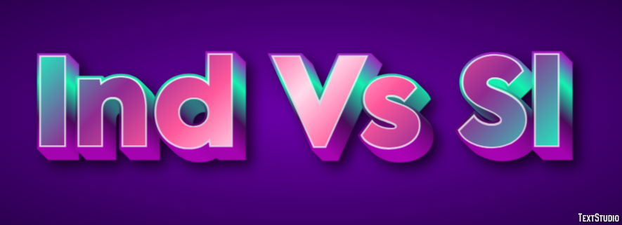 Ind Vs Sl Efeito de texto