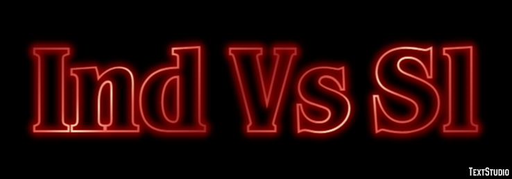 Ind Vs Sl Efeito de texto